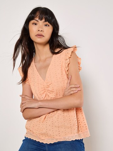 Chemisier ' ' Apricot en orange : devant