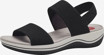 JANA Sandals in Black: front