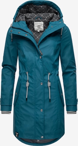 Peak Time Raincoat in Blue: front