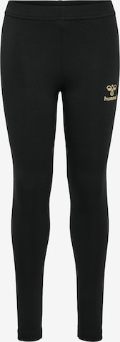 Hummel Regular Workout Pants in Black: front