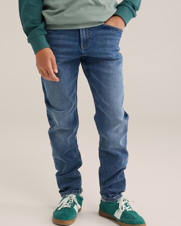 WE Fashion - regular Vaquero en azul: frente