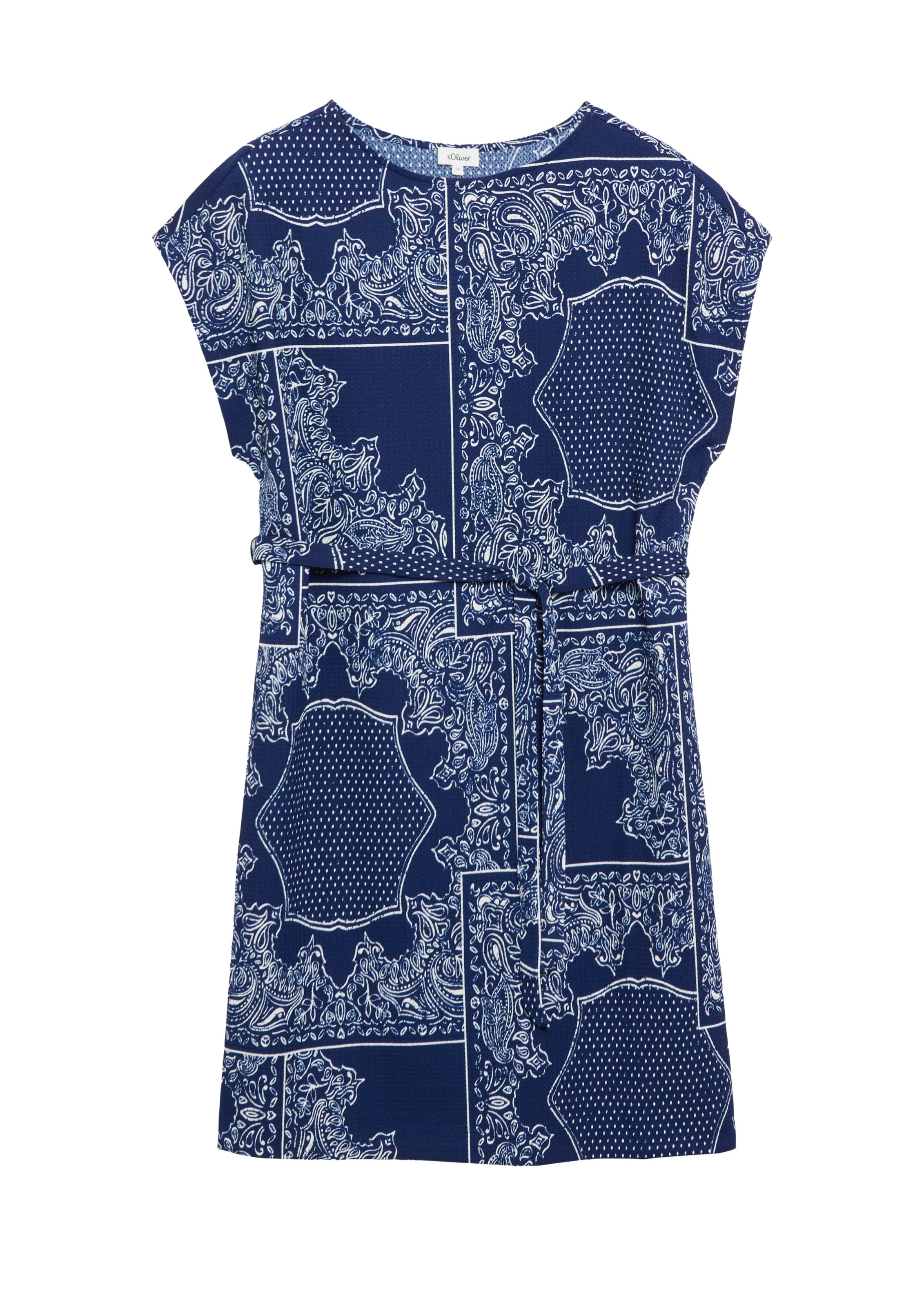 s.Oliver Summer Dress in Blue: front