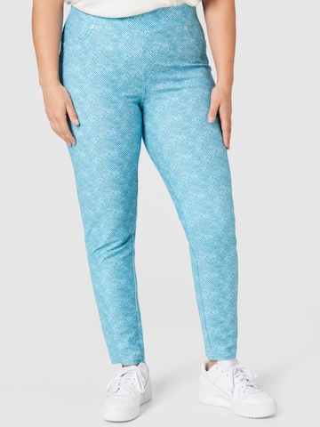 Michael Kors Plus - Skinny Leggings 'SHIBORI' en azul: frente