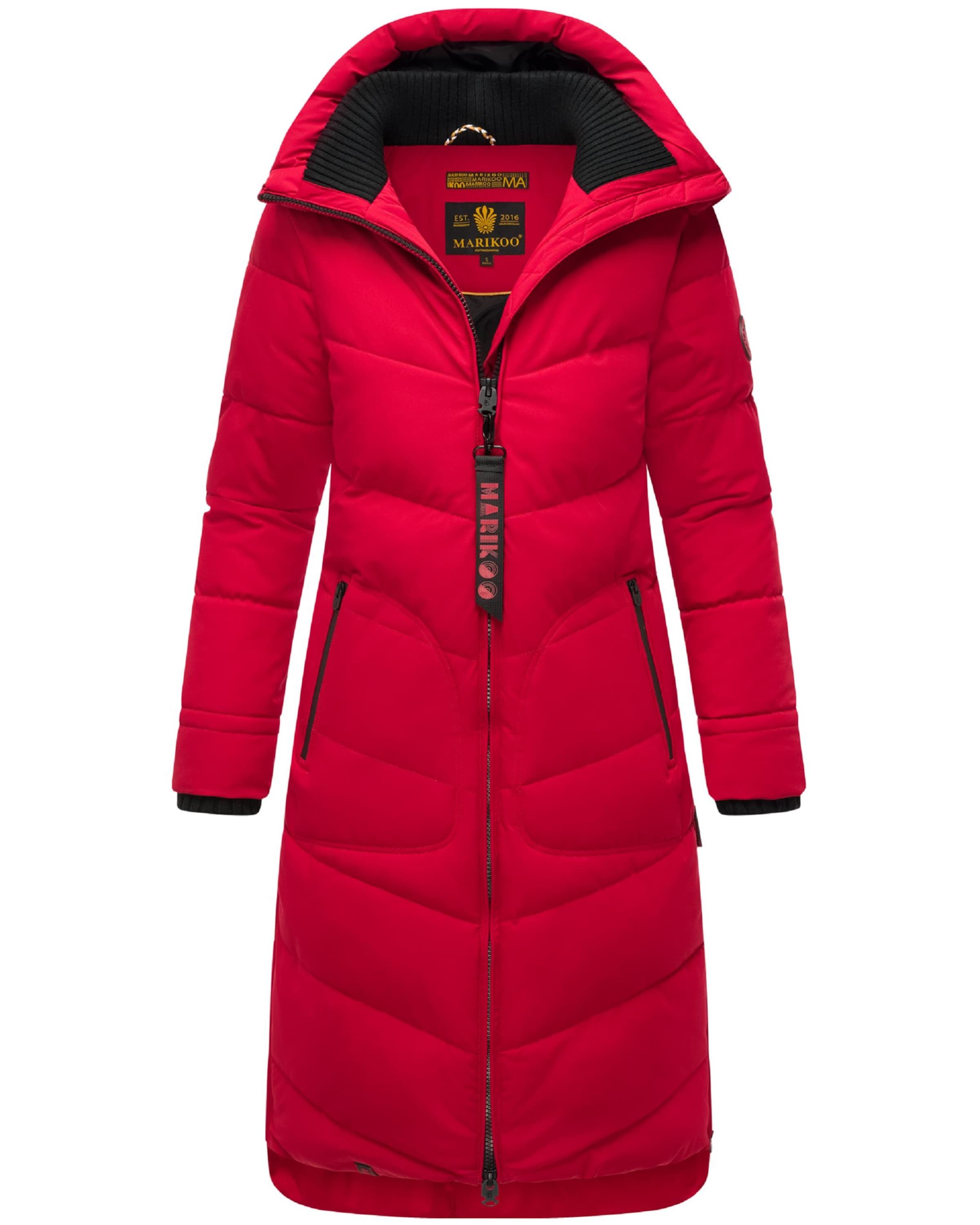 MARIKOO Wintermantel 'Benikoo' in Rood: voorkant
