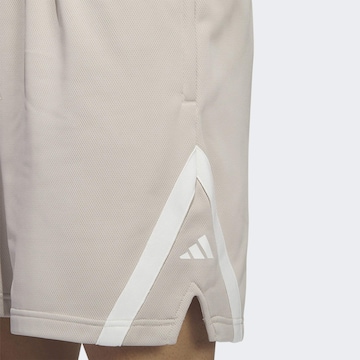 ADIDAS PERFORMANCE Loose fit Workout Pants in Beige
