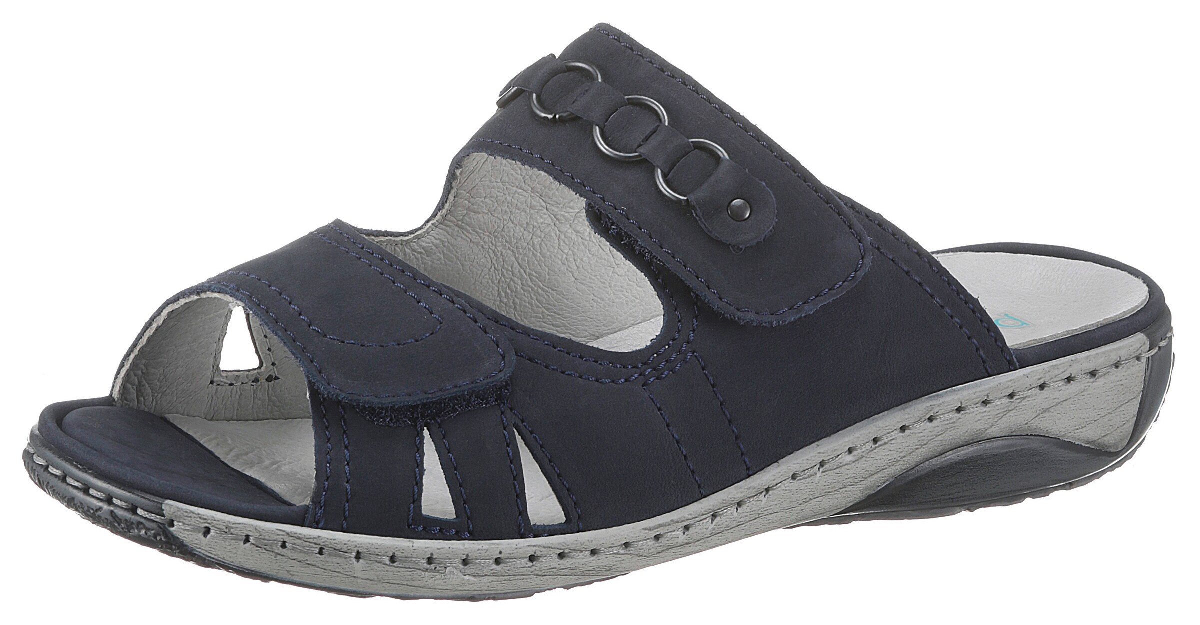 WALDLÄUFER Mules in Blue: front