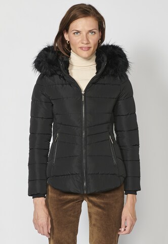 KOROSHI Winter Jacket in Black: front