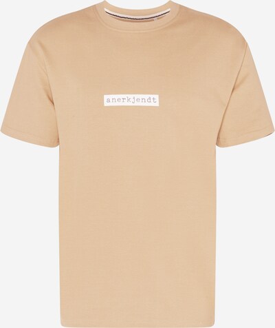 anerkjendt T-Shirt 'BOXY' en beige clair / blanc, Vue avec produit