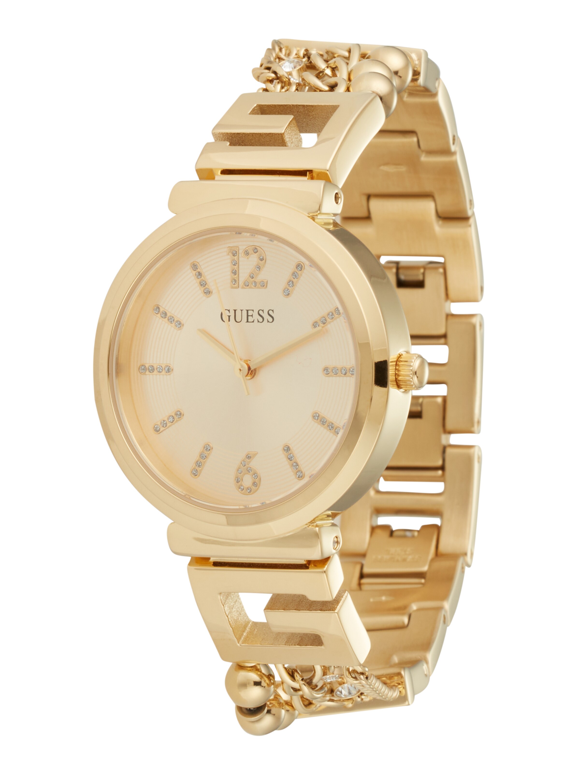GUESS Analoog horloge in Goud: voorkant