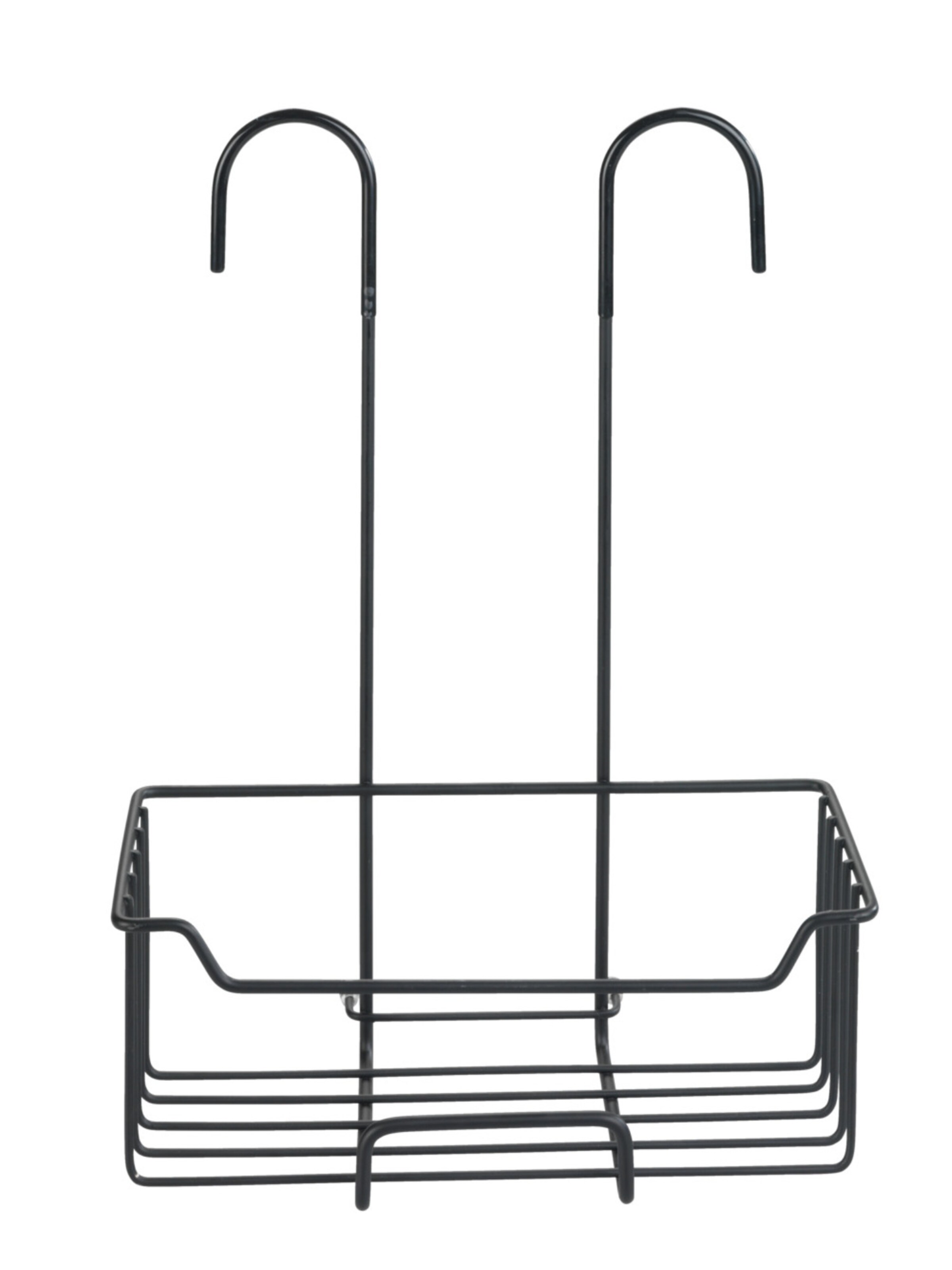 Wenko Duschcaddy 'Milo' in Schwarz: Vorderseite