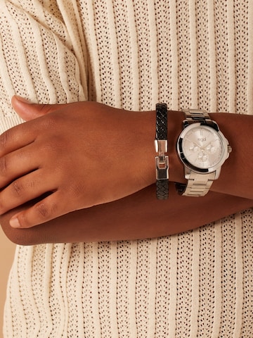 Montre à affichage analogique Lucardi en argent