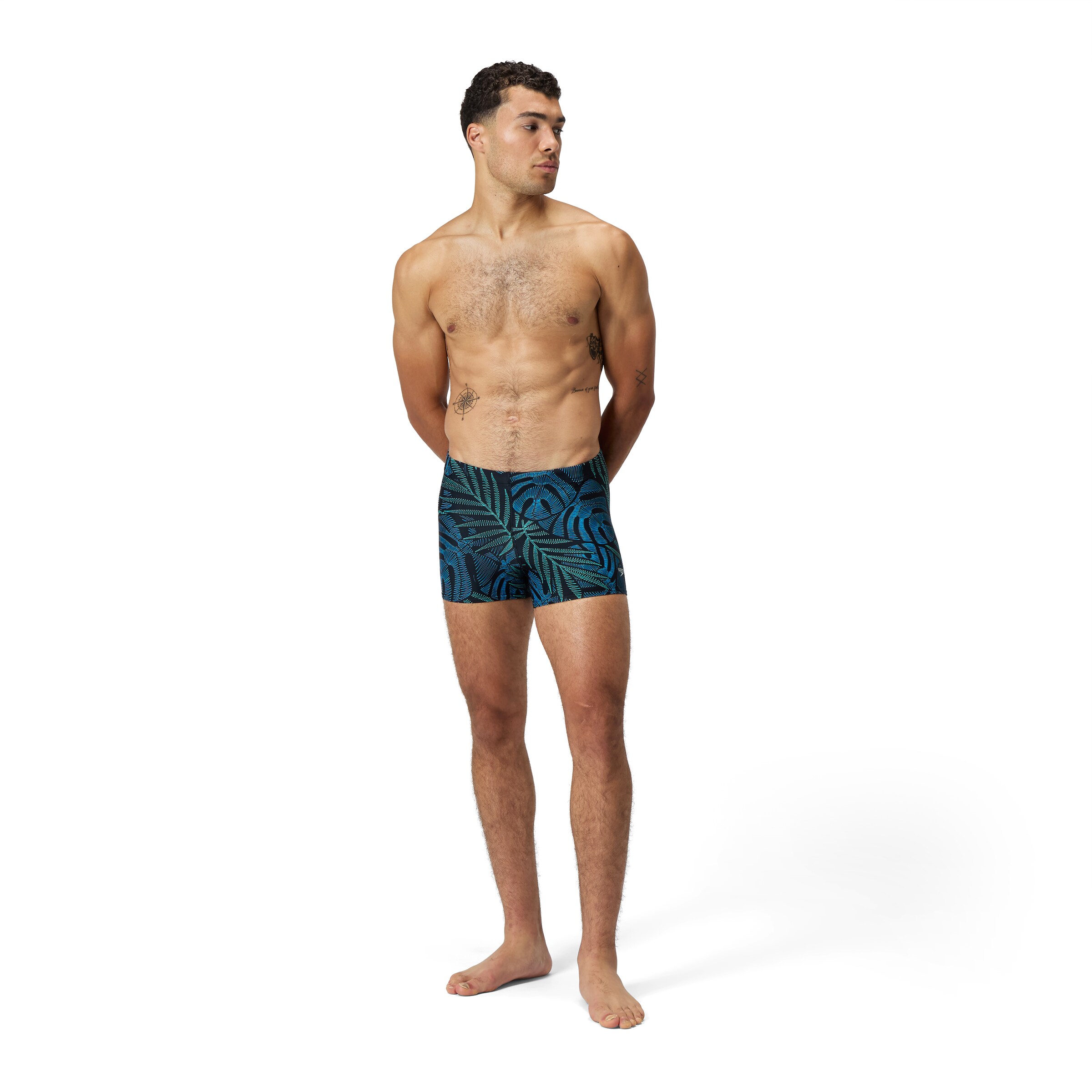 SPEEDO Athletic Swim Trunks in Black
