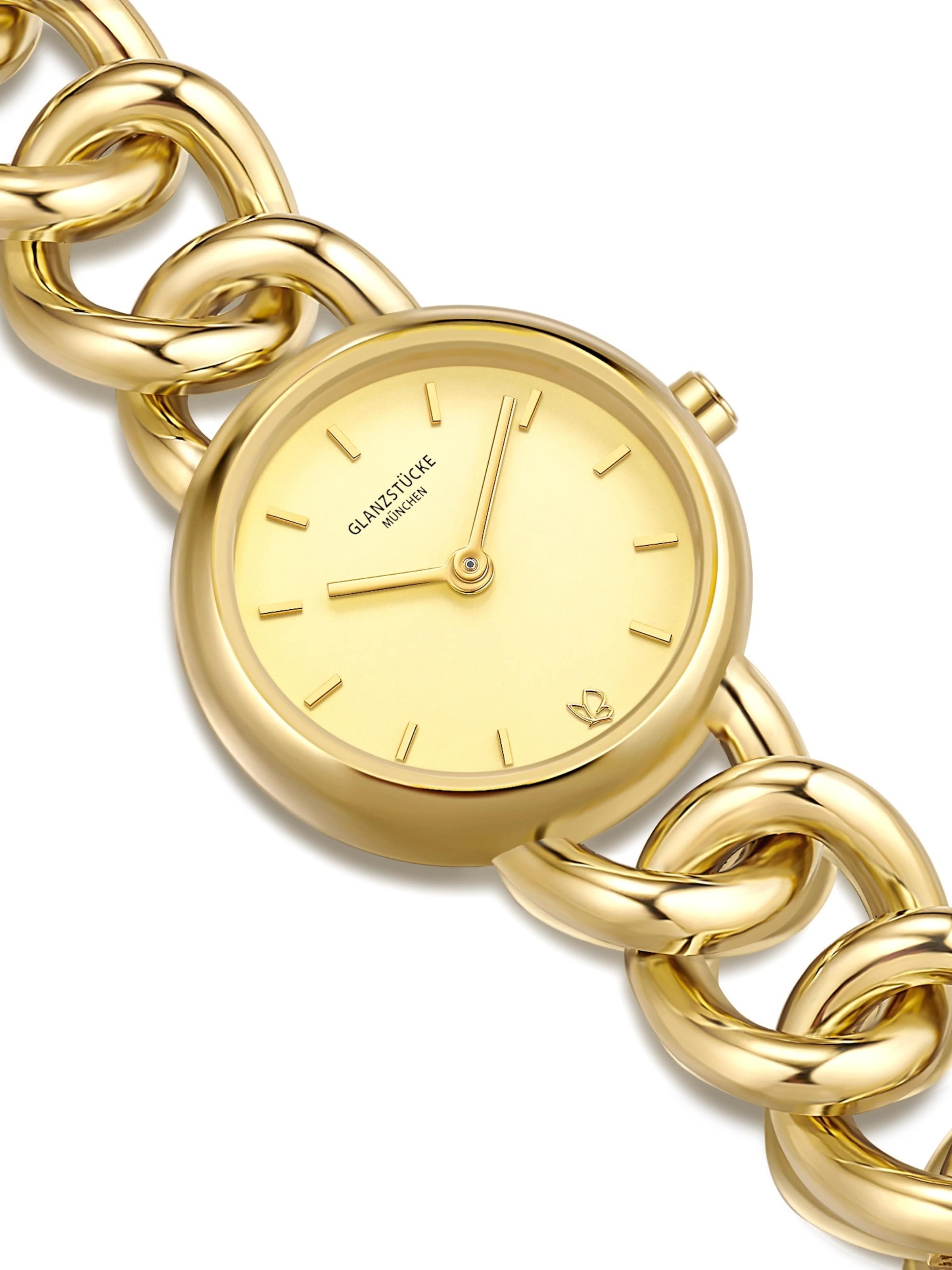 Montre à affichage analogique Glanzstücke München en or