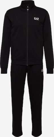 EA7 Emporio Armani Jogginganzug 'Tuta' in Schwarz: predná strana