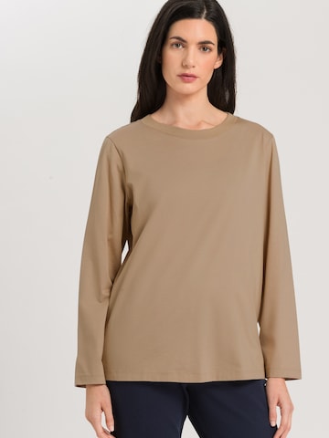 T-shirt Hanro en beige : devant