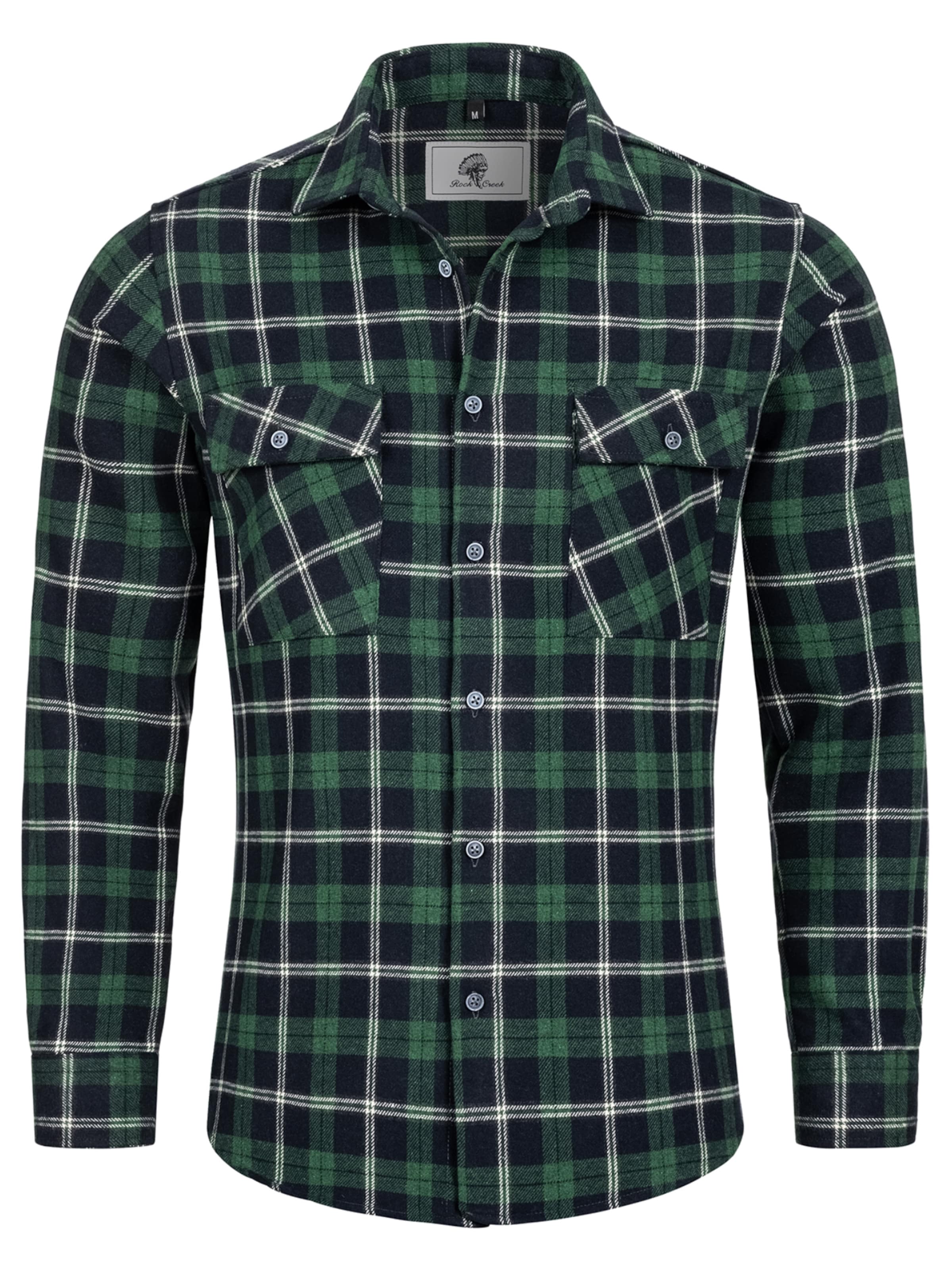 Rock Creek Regular Fit Hemd in Grün: Vorderseite