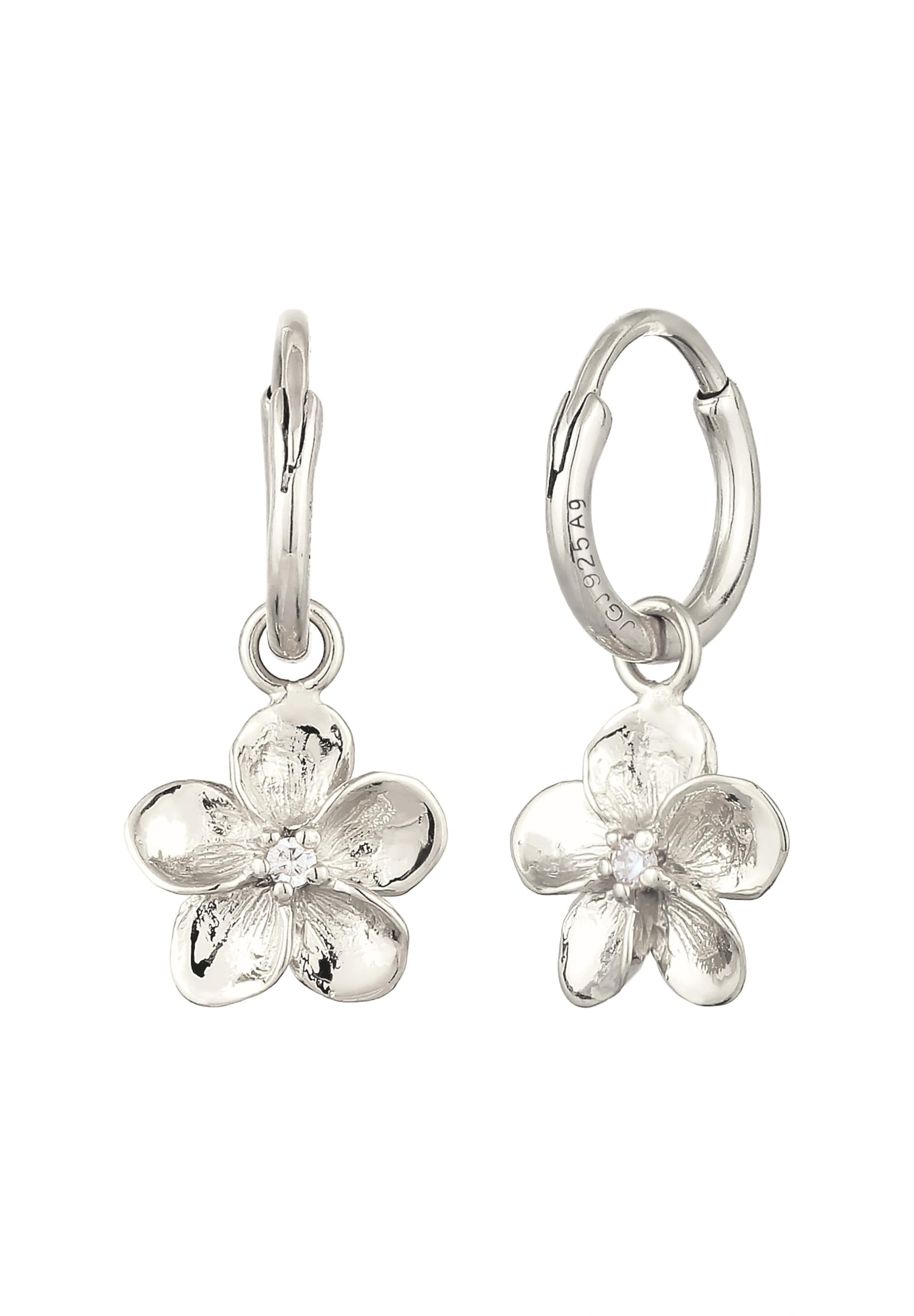 ELLI Ohrringe 'Frangipani' in Silber: Vorderseite