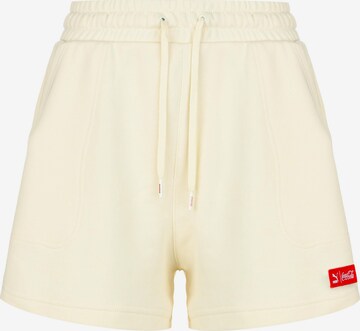 PUMA Regular Sportbroek in Beige: voorkant