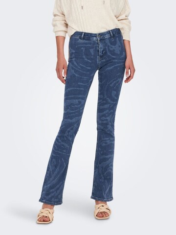 ONLY Flared Jeans in Blauw: voorkant