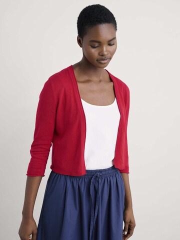 Seasalt Cornwall Gebreid vest ''Vanessa' in Rood: voorkant