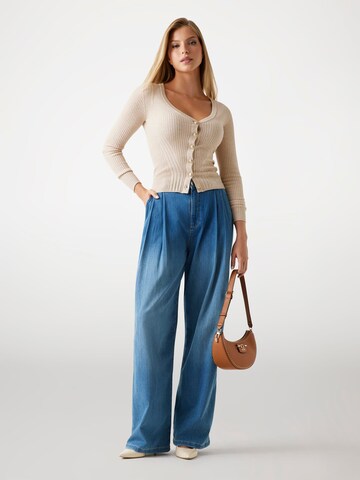 GUESS Knit Cardigan in Beige