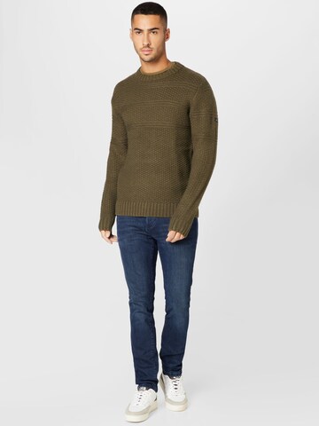 INDICODE JEANS Pullover 'Shores' in Grün