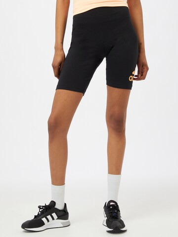 ADIDAS SPORTSWEAR Skinny Sportbroek in Zwart: voorkant