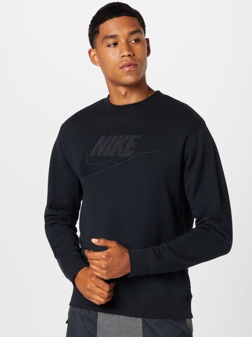 Bluză de molton de la Nike Sportswear pe negru: față