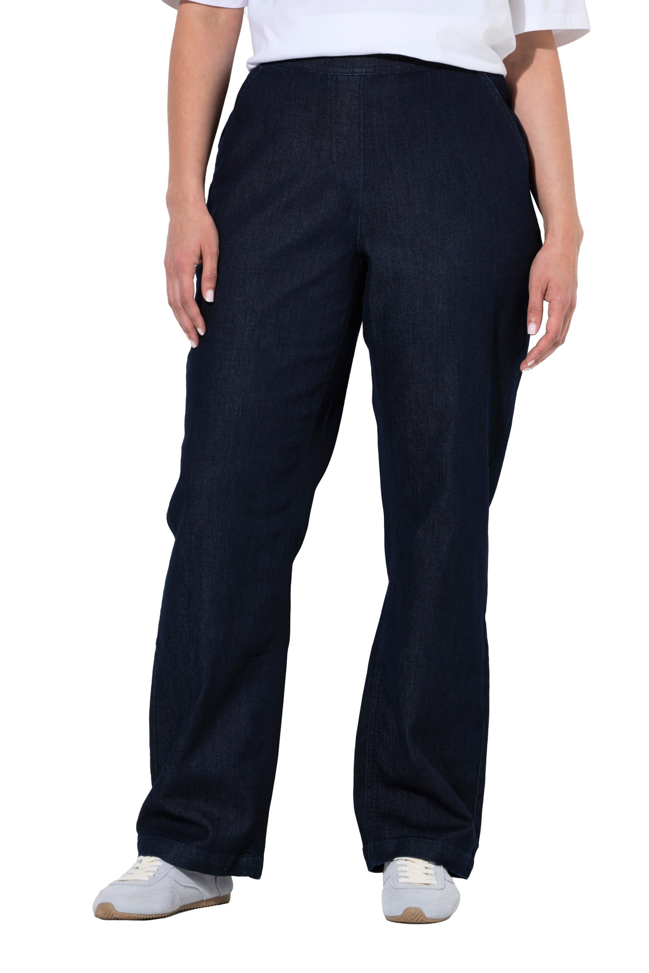 Ulla Popken Regular Trousers in Blue: front