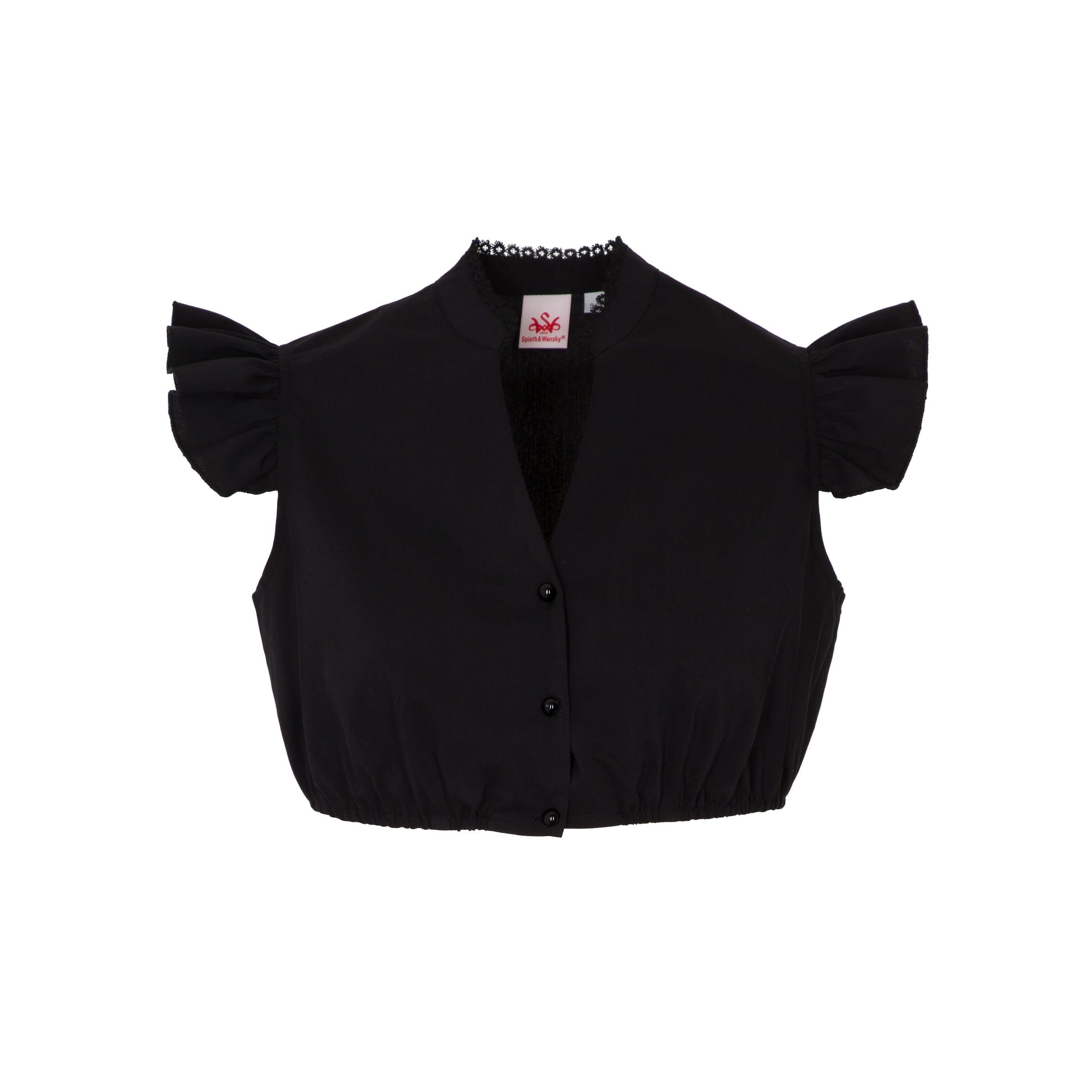 SPIETH & WENSKY Traditional blouse 'Darlee' in Black: front