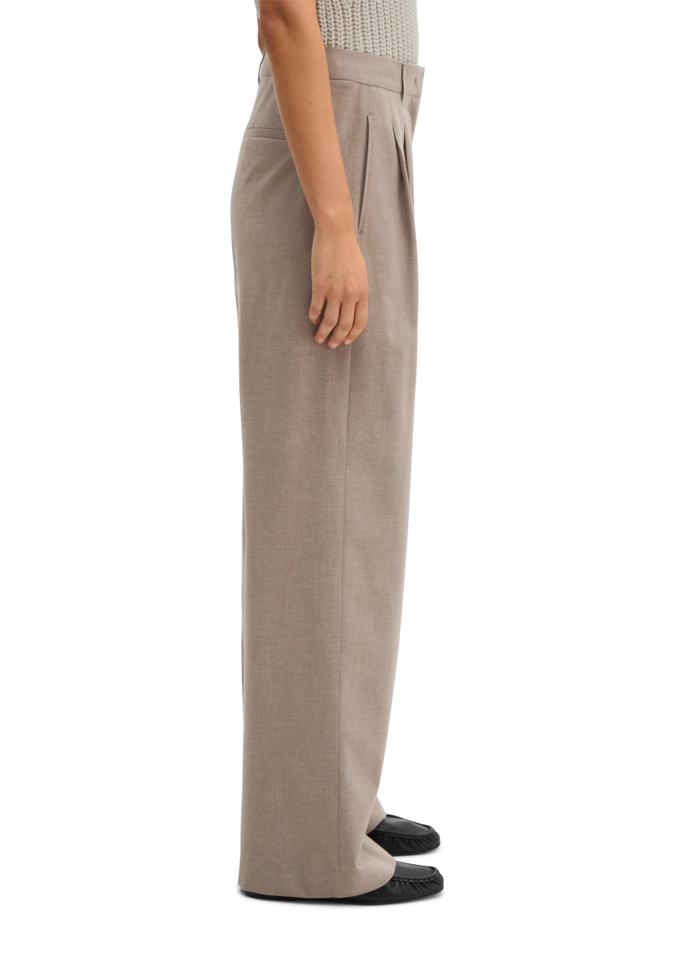 Marc O'Polo Wide Leg Hose in Braun