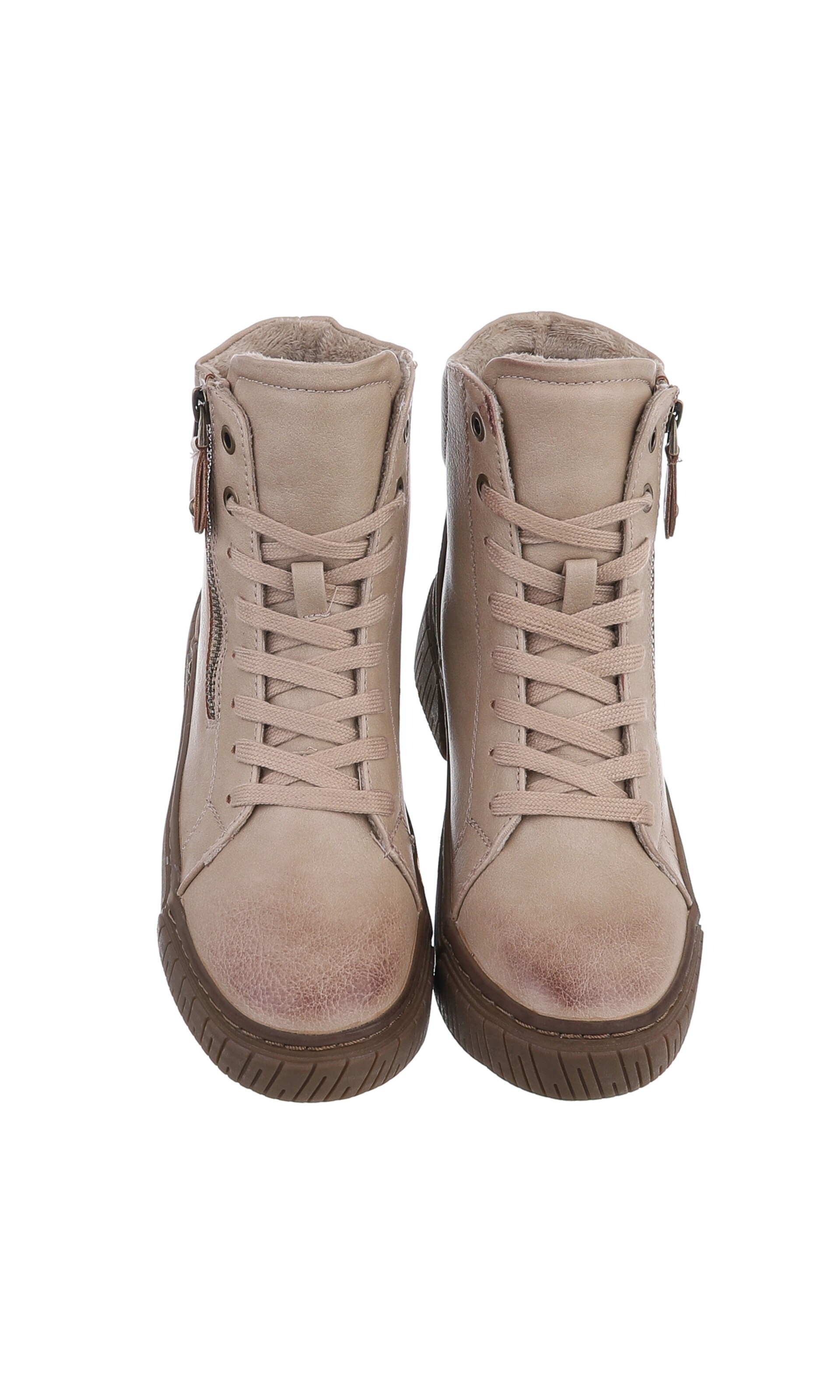 Ital-Design Schnürstiefelette in Braun