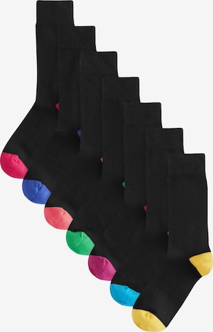 Next Nogavice | črna barva: sprednja stran