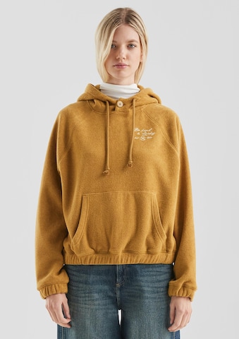 QS Sweatshirt in Geel: voorkant