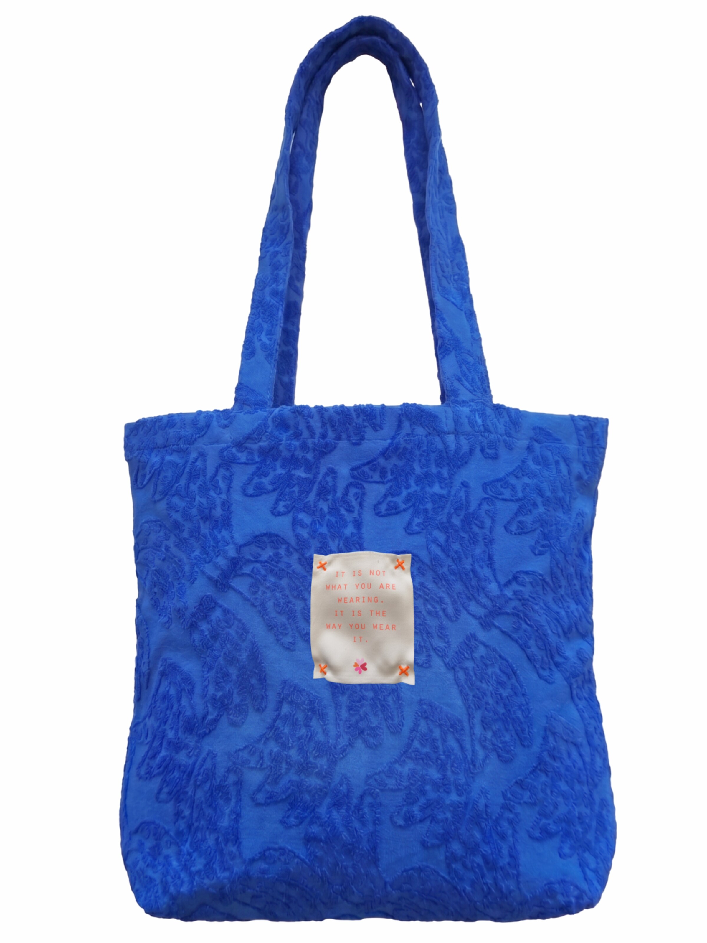 Borsa a mano 'Handbag Frottee' di LIKS. Munich in blu: frontale