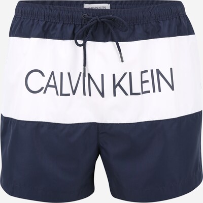 Calvin Klein Swimwear Plavecké šortky 'DRAWSTRING' - černá / bílá, Produkt
