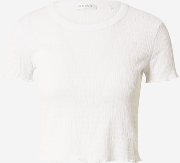 GUESS - Camiseta en blanco: frente