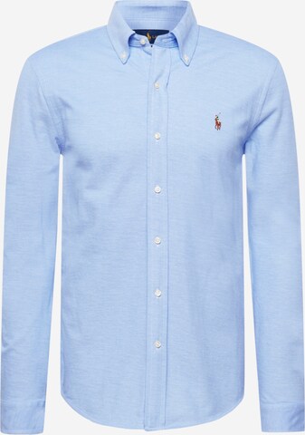 Coupe regular Chemise Polo Ralph Lauren en bleu : devant