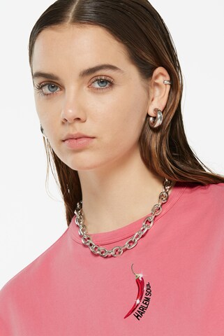 Harlem Soul PAU-LA T-Shirt Oversized Dip Dyed in Rot