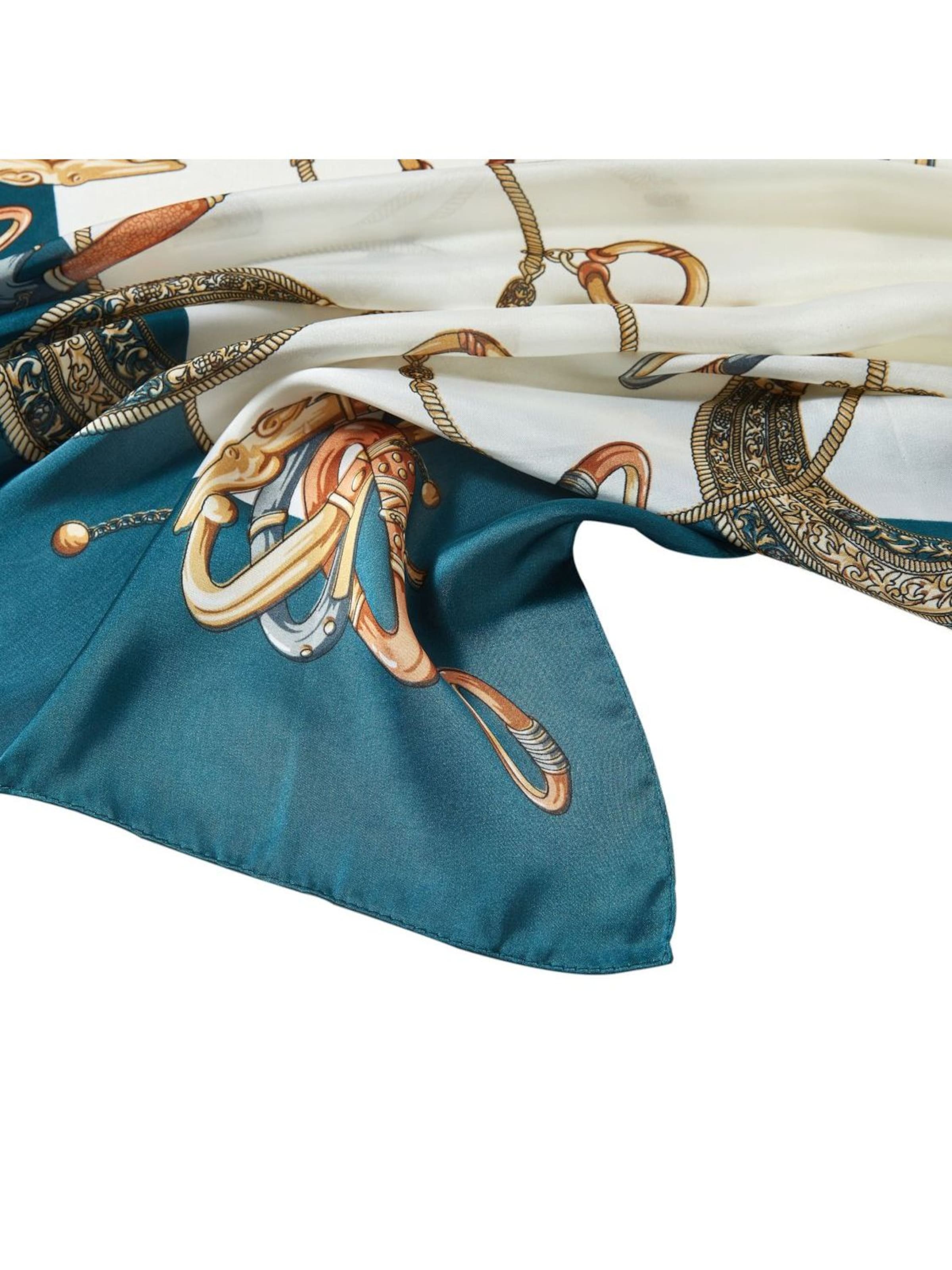 alberto cabale - Chal 'Petit carré de Soie Multirings Cléo' en azul