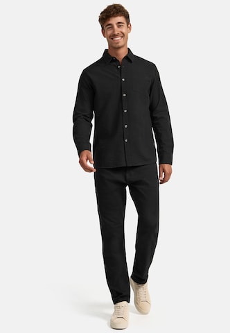 INDICODE JEANS Regular Fit Hemd 'Caix' in Schwarz