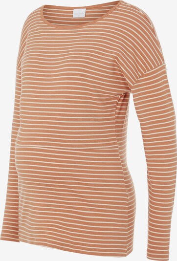 MAMALICIOUS Koszulka 'Pamma' w kolorze karmelowy / białym, Podgląd produktu