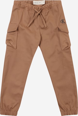 Calvin Klein Jeans Hlače | rjava barva: sprednja stran