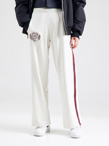NEW ERA Wide Leg Bukser i grå: forside