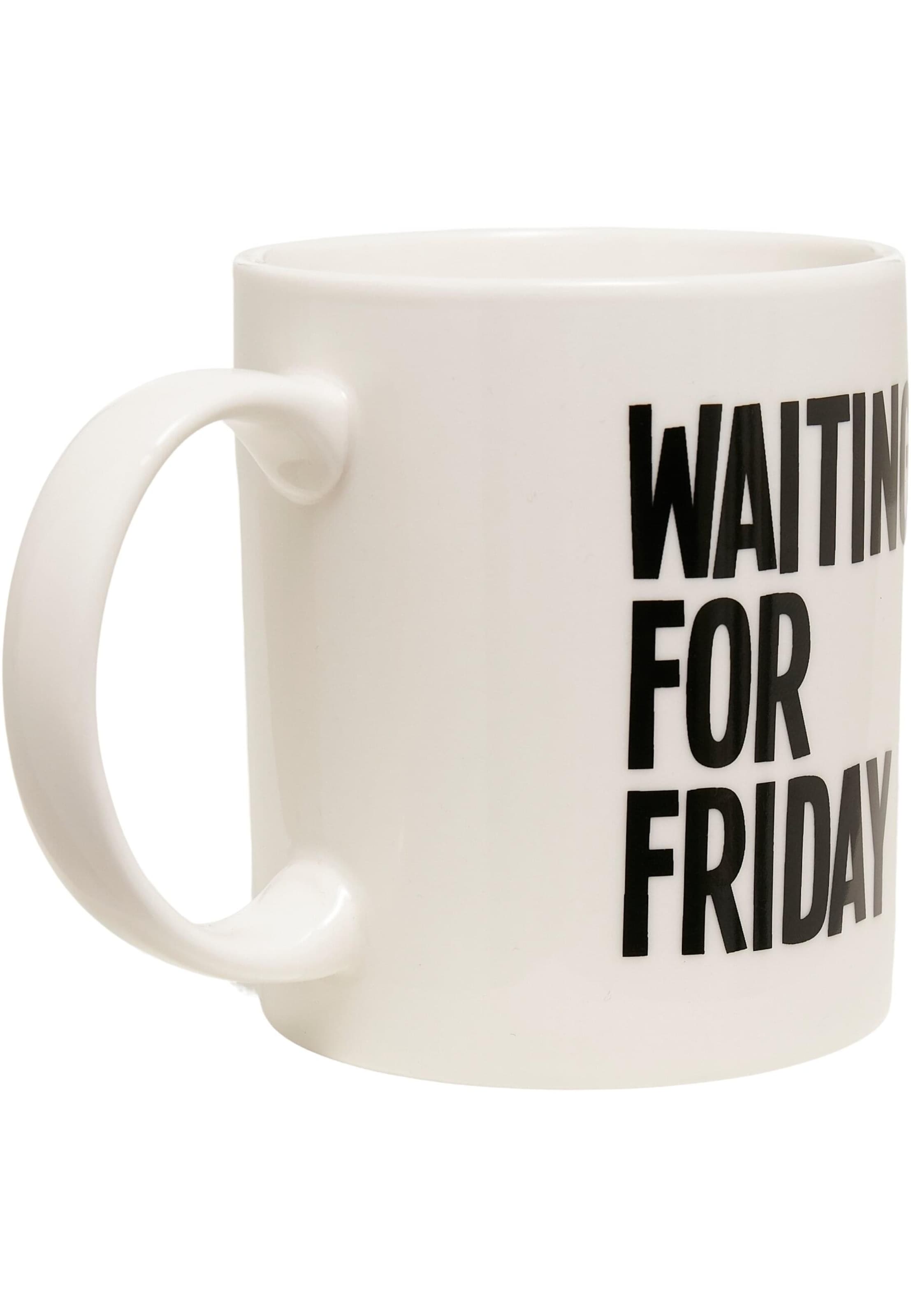 Tasse 'Waiting For Friday' Mister Tee en blanc