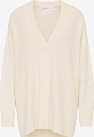 SASSYCLASSY Oversizestrickjacke in Weiß: Vorderseite