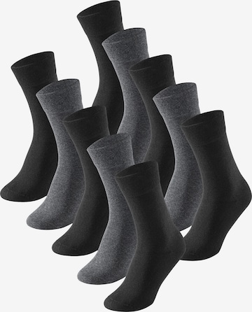 Chaussettes ' Cotton Fit ' SCHIESSER en gris : devant