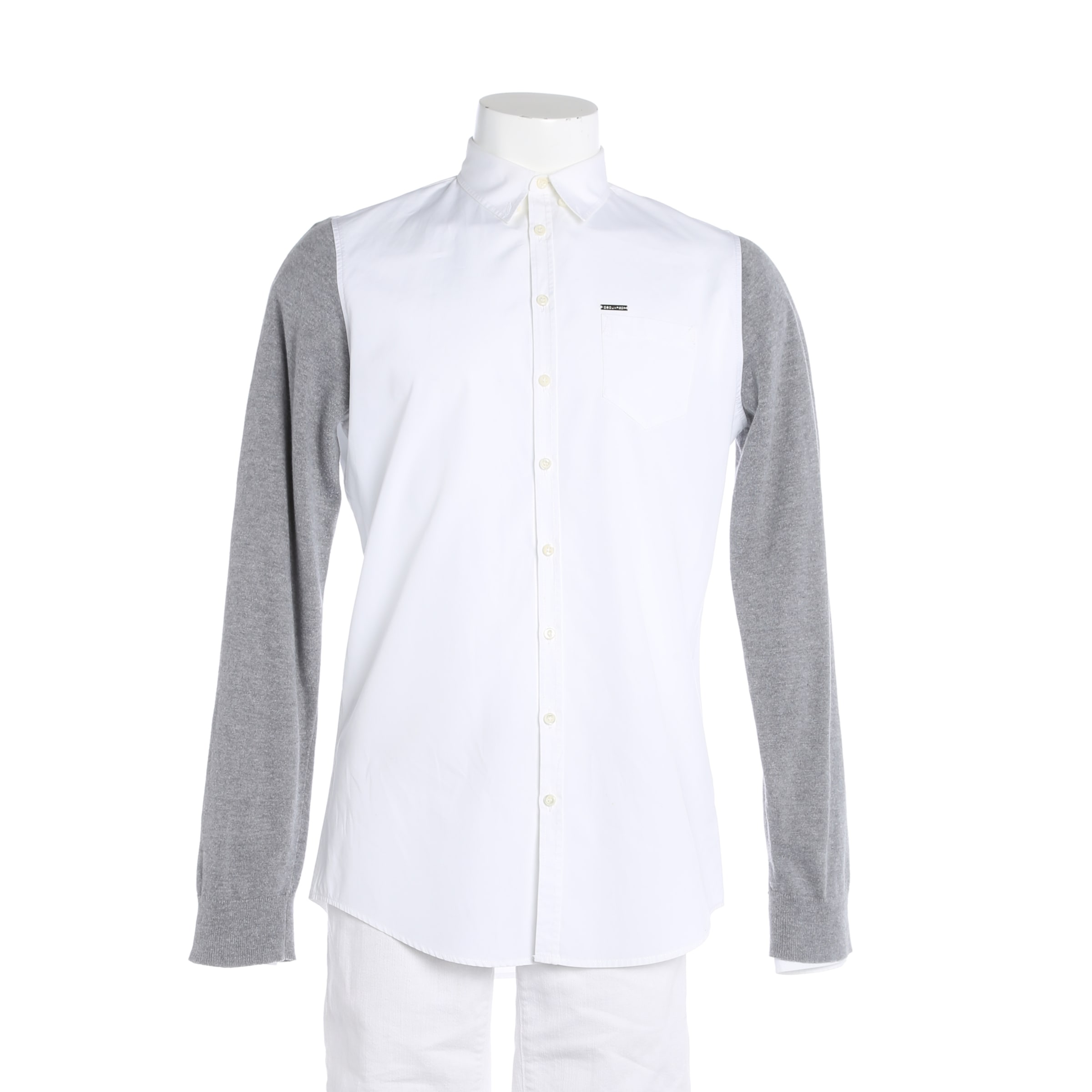 DSQUARED2 Freizeithemd / Shirt / Polohemd langarm M-L in Grau: Vorderseite