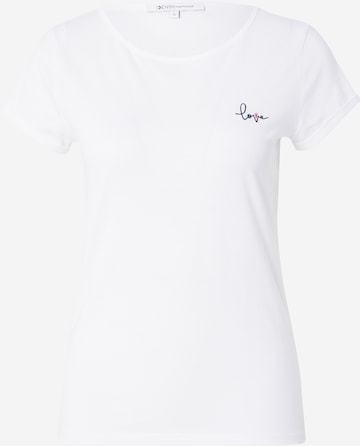 T-shirt TOM TAILOR DENIM en blanc : devant