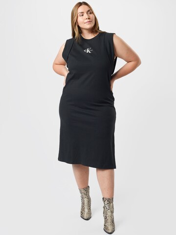 Calvin Klein Jeans Curve Letnia sukienka w kolorze czarny